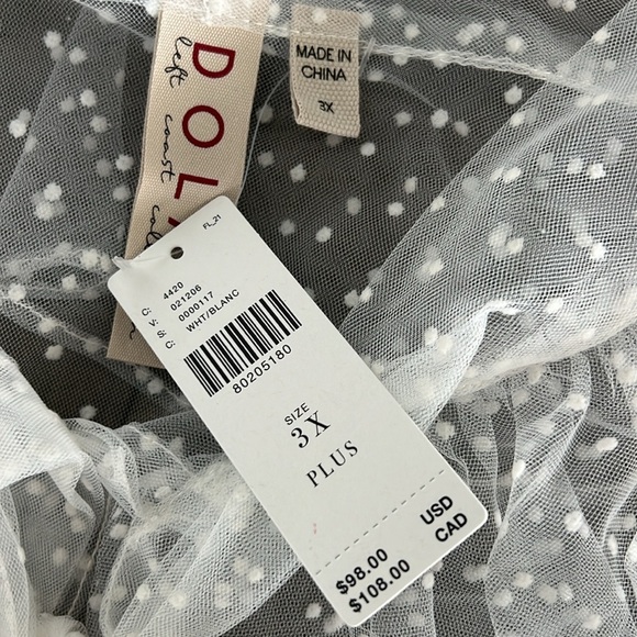 NWT Anthropologie Dolan Sheer Top, size 3x - Picture 7 of 11